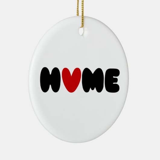 Zuhause ist dort, wo das Herz ist Keramik Ornament (Rechts)