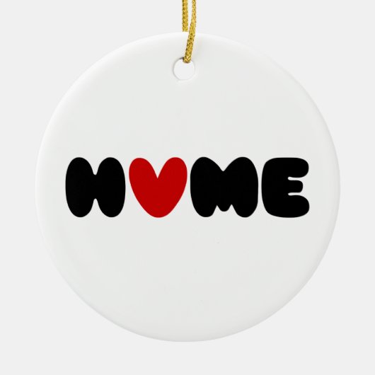 Zuhause ist dort, wo das Herz ist Keramik Ornament (Vorne)