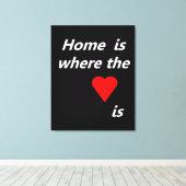 Zuhause ist dort, wo das Herz ist Leinwanddruck (Insitu (Holzboden))