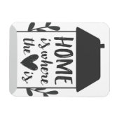 Zuhause ist dort, wo das Herz ist - Magnet (Horizontal)