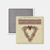 Zuhause ist dort, wo das Herz Magnet ist (Vorderseite/Rückseite)