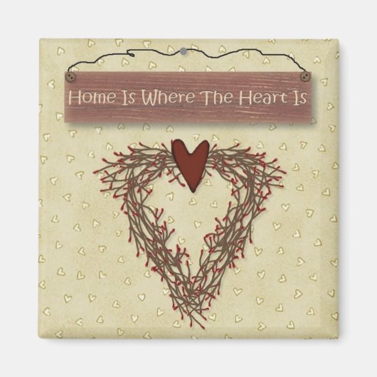 Zuhause ist dort, wo das Herz Magnet ist (Vorne)