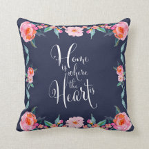 Zuhause ist dort, wo das Herz rosa Rosa Blume ist