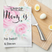 Zuhause ist dort, wo deine Mutter die Rose für den Geschirrtuch (Viertel Falte)