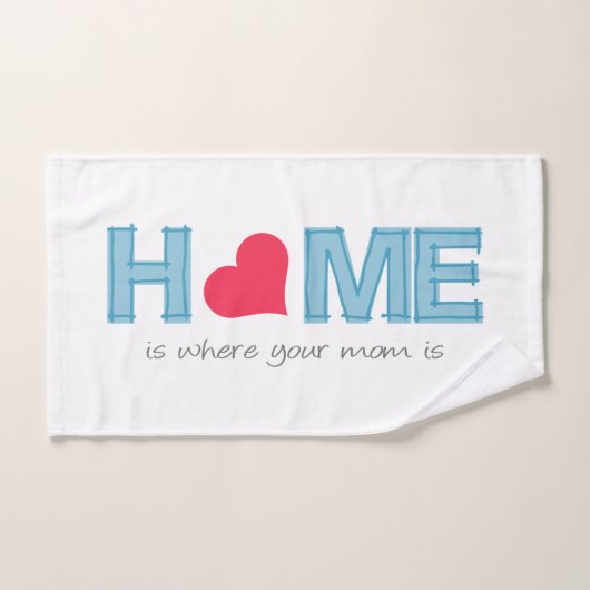 Zuhause ist dort, wo deine Mutter ist Badhandtuch Set (Handtuch)