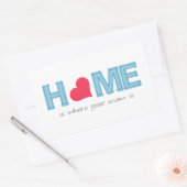 Zuhause ist dort, wo deine Mutter ist Rechteckiger Aufkleber (Umschlag)