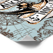 Zuhause ist dort, wo der Anker tropft Nautical Zuh Poster (Ecke)