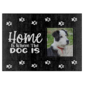 Zuhause ist dort, wo der Hund auf der Vorderseite Schneidebrett (Vorderseite)