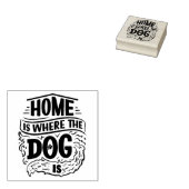 Zuhause ist dort, wo der Hund ist Gummistempel (Stempel)
