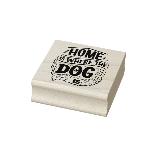 Zuhause ist dort, wo der Hund ist Gummistempel (Stempel)