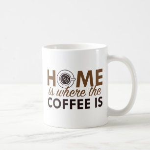 Zuhause ist dort, wo der Kaffee ist Kaffeetasse