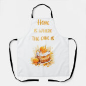 Zuhause ist dort, wo der Kuchen ist Schürze (Vorderseite)