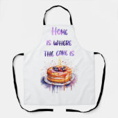 Zuhause ist dort, wo der Kuchen ist Schürze (Vorderseite)