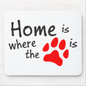 Zuhause ist dort, wo der Pfostendruck das Mauspad  (Vorne)