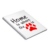 Zuhause ist dort, wo der Pfotendruck ein Notebook Notizblock (Rechte Seite)