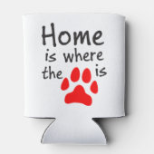 Zuhause ist dort, wo der Pfotendruck steht Dosenkühler (Rückseite)