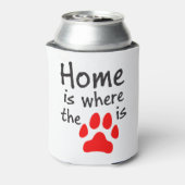 Zuhause ist dort, wo der Pfotendruck steht Dosenkühler (Kanne Rückseite)