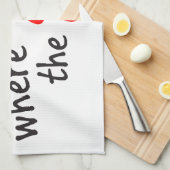 Zuhause ist dort, wo der Pfotendruck steht Geschirrtuch (Viertel Falte)