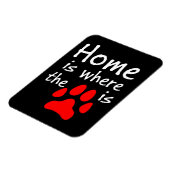 Zuhause ist dort, wo der Pfotendruck steht Magnet (Linke Seite)