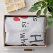 Zuhause ist dort, wo der Pfotendruck Tissue ist Seidenpapier (Geschenk)