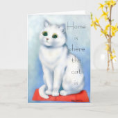 Zuhause ist dort, wo die Cat Is Card ist Karte (Gelbe Blume)