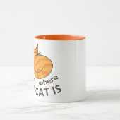 Zuhause ist dort, wo die Katze ist Tasse (Zentrum)