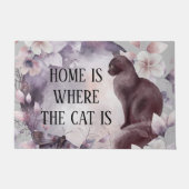 Zuhause ist dort, wo die Katze Niedliche Angebotsf Fußmatte (Vorderseite)