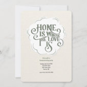 Zuhause ist dort, wo die Liebe das Party häuslich Einladung (Vorderseite)