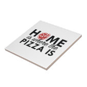 Zuhause ist dort, wo die Pizza ist Fliese (Seite)