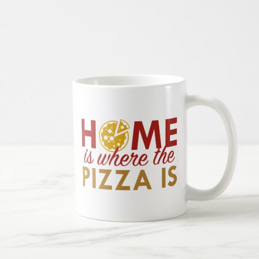 Zuhause ist dort, wo die Pizza ist Kaffeetasse (Rechts)