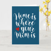 Zuhause ist dort, wo Ihre Mama ist | Grußkarte Karte (Gelbe Blume)