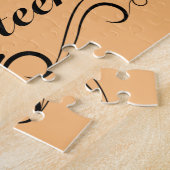 Zuhause ist dort, wo Liebe Familienname und Lover- Puzzle (Seite)