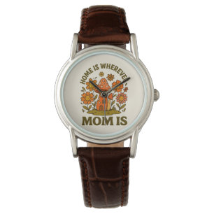 Zuhause ist dort, wo Mama der Muttertag ist Armbanduhr