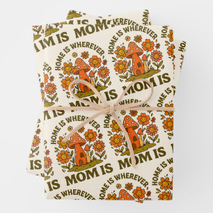 Zuhause ist dort, wo Mama der Muttertag ist Geschenkpapier Set