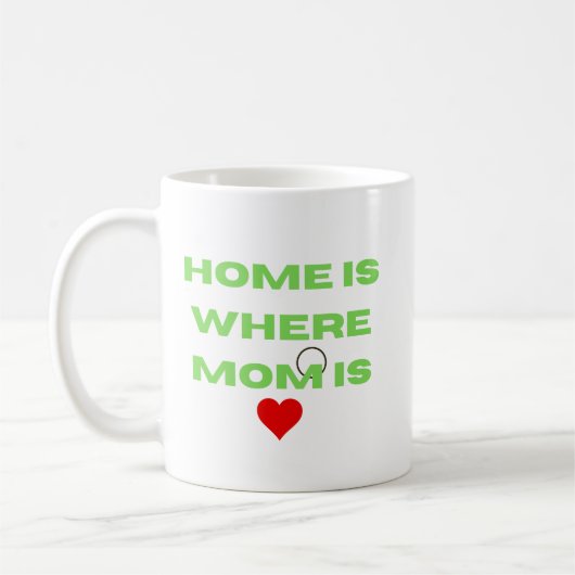 Zuhause ist dort, wo Mama ist Kaffeetasse (Links)