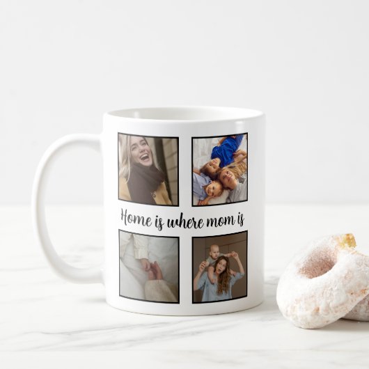 Zuhause ist dort, wo Mama ist - Tasse für benutzer (Mit Donut)