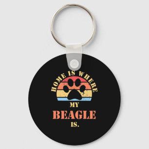 Zuhause ist dort, wo mein Beagle Hund ist Schlüsselanhänger