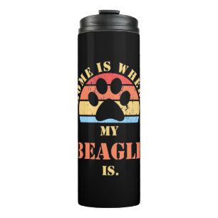 Zuhause ist dort, wo mein Beagle Hund ist Thermosbecher