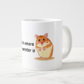 Zuhause ist dort, wo mein Hamster niedlich-brauner Jumbo-Tasse (Vorderseite Rechts)