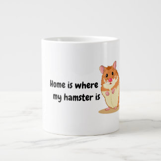 Zuhause ist dort, wo mein Hamster niedlich-brauner Jumbo-Tasse