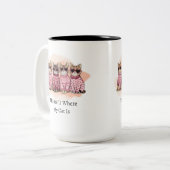 Zuhause ist dort, wo mein Katzen Kaffee-Tasse ist Zweifarbige Tasse (Vorderseite Links)