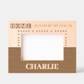 Zuhause ist dort, wo mein Katzenhund individuelle Geätzte Rahmen (Vorderseite)