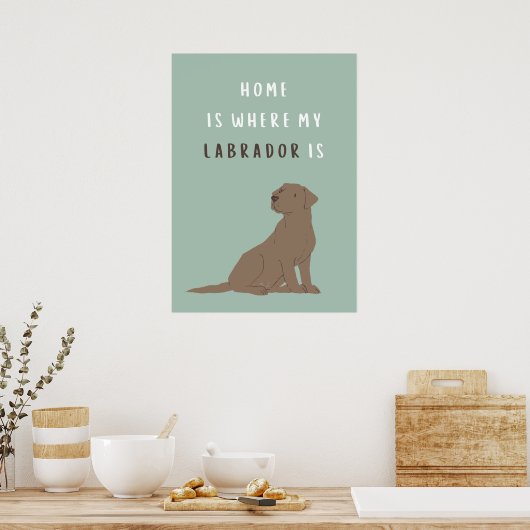 Zuhause ist dort, wo mein Labrador Poster ist (Küche)
