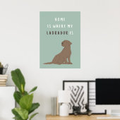 Zuhause ist dort, wo mein Labrador Poster ist (Heimbüro)