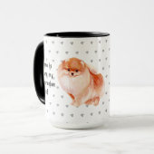 Zuhause ist dort, wo mein Spitz ein benutzerdefini Tasse (Vorderseite Links)