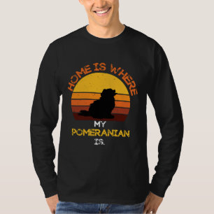 Zuhause ist dort, wo mein Spitz witzige Hundebesch T-Shirt