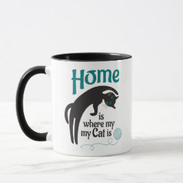 Zuhause ist dort, wo meine Katze ist Tasse
