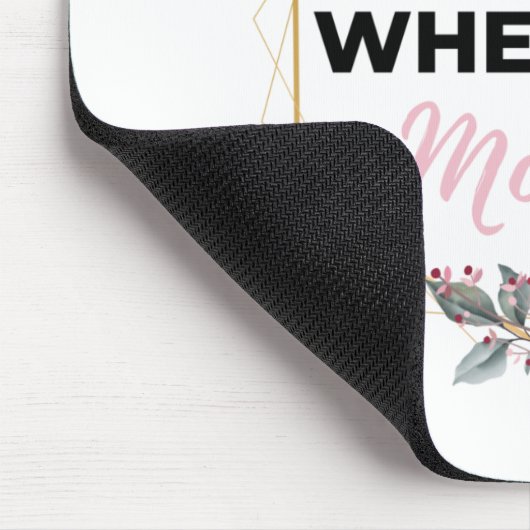 Zuhause ist dort, wo meine Mama schwarz ist Mousepad (Ecke)