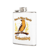 Zuhause ist dort, wo Vogelbeobachtung ist Flachmann (Links)