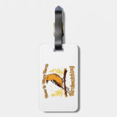 Zuhause ist dort, wo Vogelbeobachtung ist Gepäckanhänger (Rückseite vertikal)